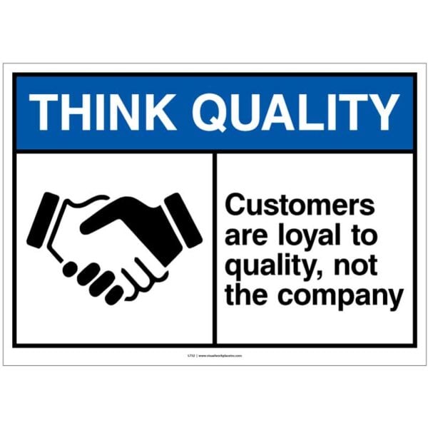 Think Quality: ANSI Customers are Loyal to Quality. Icon of a Handshake.