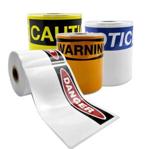 A collage of Customizable Header Labels usable with the Visual Safety Printer.