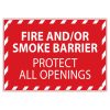 Fire and smoke barrier safeguarding all openings, enhancing safety and preventing the spread of flames.