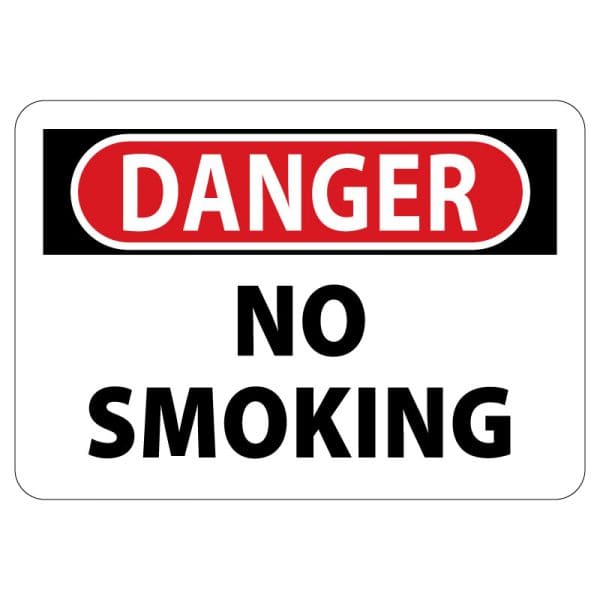 An OSHA Danger sign saying "No Smoking"