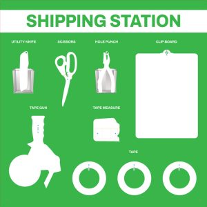 Shipping Station Shadow Board (Pack with Clipboard)