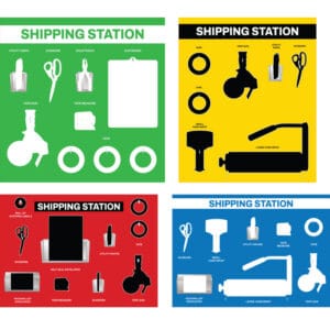 Shipping Station Tool Shadow Board (Pack and Wrap)