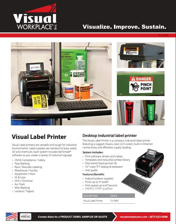 Visual Label Printer - Visual Workplace, Inc.